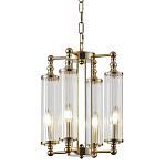 Люстра 4-мя прозрачными цилиндрическими плафонами Jeanette варинант исполнения - 1 | Loft Concept в Красноярске