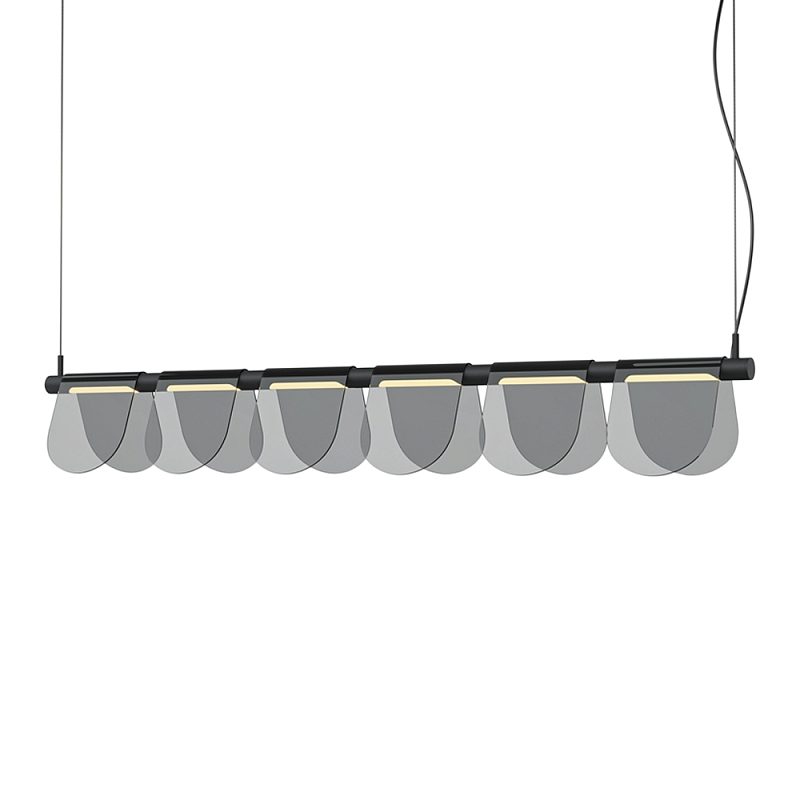 Люстра подвесная Fluffy 3000К 30Вт Серый Черный в Красноярске | Loft Concept 