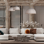 Подвесной светильник в форме купола белого цвета с ажурной бахромой Tactile Line варинант исполнения - 12 | Loft Concept в Красноярске