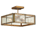 Потолочный светильник квадратный из толстого литого стекла Cast Glass варинант исполнения - 1 | Loft Concept в Красноярске