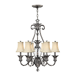 Люстра с 7-ю кремовыми текстильными абажурами Hinkley варинант исполнения - 2 | Loft Concept в Красноярске