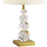 Настольная лампа с абажуром и основанием из хрусталя Neri Crystal Cubes Brass Table Lamp варинант исполнения - 2 | Loft Concept в Красноярске