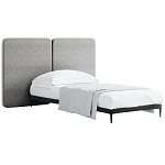 Кровать с большим мягким изголовьем Unity Grey Bed варинант исполнения - 8 | Loft Concept в Красноярске