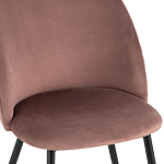 Мягкий стул в велюре пыльно-розового цвета Miruna Chair варинант исполнения - 6 | Loft Concept в Красноярске