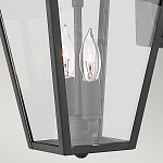 Настенный фонарь черного цвета с прозрачным стеклянным плафоном трапециевидной формы Hinkley варинант исполнения - 10 | Loft Concept в Красноярске