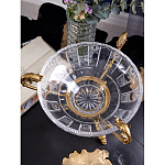 Чаша из прозрачного рельефного стекла на бронзовой подставке Eden Garden варинант исполнения - 2 | Loft Concept в Красноярске