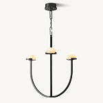 Люстрас 3-мя мраморными плафонами в форме купола Light Warm Light варинант исполнения - 3 | Loft Concept в Красноярске