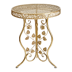 Столик приставной золотистый с орнаментом на столешнице Tanzania варинант исполнения - 1 | Loft Concept в Красноярске