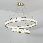 Люстра с 2-мя кольцами из натурального камня с регулируемыми плафонами Durability of Stone варинант исполнения - 4 | Loft Concept в Красноярске