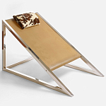 Дизайнерское кресло на металлическом каркасе с подставкой для ног Poltronova Mies Armchair варинант исполнения - 4 | Loft Concept в Красноярске