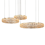 Люстра из 3-х колец с текстурной огранкой Reflection of Reality варинант исполнения - 2 | Loft Concept в Красноярске