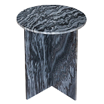 Столик кофейный с столешницей из черного мрамора Compact Black Marble Table варинант исполнения - 1 | Loft Concept в Красноярске