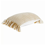 Чехол на подушку горчичного цвета с бахромой и объемным узором Ethnic mix варинант исполнения - 1 | Loft Concept в Красноярске