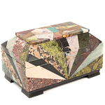 Шкатулка из натурального камня змеевик Stone Casket варинант исполнения - 2 | Loft Concept в Красноярске