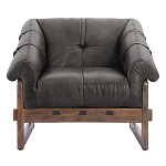 Кресло Duncan винтажная черная кожа варинант исполнения - 1 | Loft Concept в Красноярске