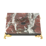 Подставка под шар квадратная из натурального камня Креноид на ножках Natural Stone Sphere Stands варинант исполнения - 1 | Loft Concept в Красноярске