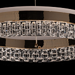 Люстра в виде кольца золотого цвета с прозрачными вставками Radiant Rail варинант исполнения - 8 | Loft Concept в Красноярске