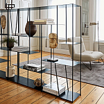 Книжный стеллаж из металла Menzie Square Metal Rack варинант исполнения - 3 | Loft Concept в Красноярске