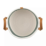 Корзина для хранения с ручками плетеная Interlacement Green  варинант исполнения - 1 | Loft Concept в Красноярске