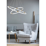 Люстра подвесная с двумя пересекающимися белыми светодиоидными кольцами Luke Lampco Tracer Lamp варинант исполнения - 10 | Loft Concept в Красноярске