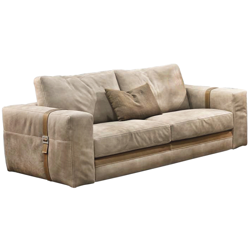 Диван ARGO  натуральная кожа Бежевый в Красноярске | Loft Concept 