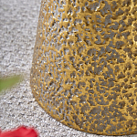 Журнальный столик с конусообразной основой и текстурной поверхностью золотого цвет Ethnic Metal варинант исполнения - 4 | Loft Concept в Красноярске