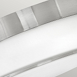 Потолочный светильник для ванных комнат цвета никель с плафоном из опалового стекла и декоративными держателями Hinkley варинант исполнения - 3 | Loft Concept в Красноярске