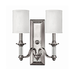 Бра с 2-мя белыми текстильными абажурами Hinkley варинант исполнения - 1 | Loft Concept в Красноярске