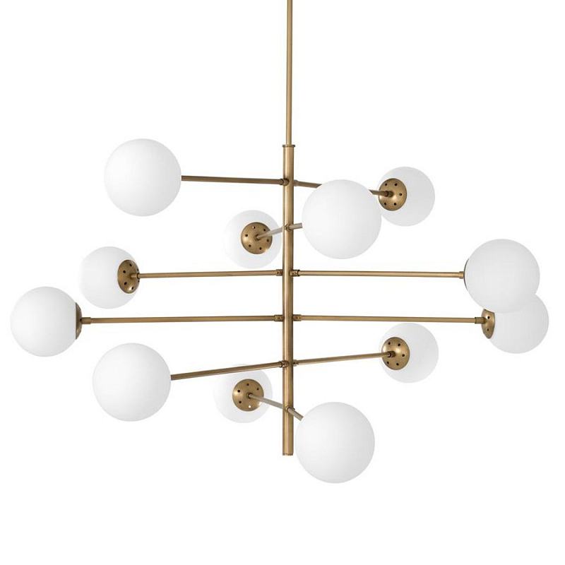 Люстра Chandelier Tortora Латунь Античная полированная Белый Люстра Chandelier Tortora Латунь Античная полированная Белый в Красноярске | Loft Concept