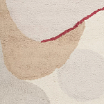 Ковер из хлопка с абстрактным принтом бежевого цвета Elysian Flow Blush варинант исполнения - 4 | Loft Concept в Красноярске