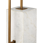 Торшер с прямоугольным абажуром на белом мраморном основании Asymmetry on Marble варинант исполнения - 2 | Loft Concept в Красноярске