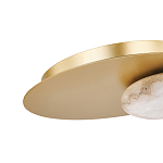 Бра с овальным основанием золотого цвета  и плафоном из алебастра Shaw Lighting варинант исполнения - 3 | Loft Concept в Красноярске