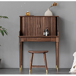 Туалетный стол деревянный с ящиком и зеркалом Moon Walnut Furniture варинант исполнения - 2 | Loft Concept в Красноярске