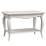Стол журнальный белый из массива бука с полкой в стиле прованс White Provence варинант исполнения - 1 | Loft Concept в Красноярске