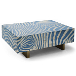 Кофейный стол Kenya Coffee Table Bone Inlay ZEBRA blue варинант исполнения - 4 | Loft Concept в Красноярске