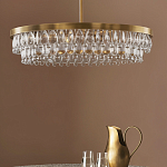 Люстра круглая с подвесками в форме стеклянных капель Glass Rain варинант исполнения - 3 | Loft Concept в Красноярске