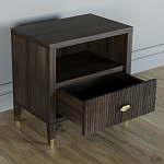 Прикроватная тумбочка с полкой Elsa Dreams Walnut  варинант исполнения - 2 | Loft Concept в Красноярске