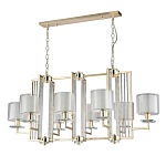 Люстра прямоугольной формы с 8-ю цилиндрическими плафонами из стекла Laurent варинант исполнения - 5 | Loft Concept в Красноярске