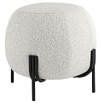 Пуф в ткани букле молочного цвета Pikelet варинант исполнения - 1 | Loft Concept в Красноярске