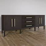 Большая VT-тумба Primo шпон темный орех варинант исполнения - 3 | Loft Concept в Красноярске