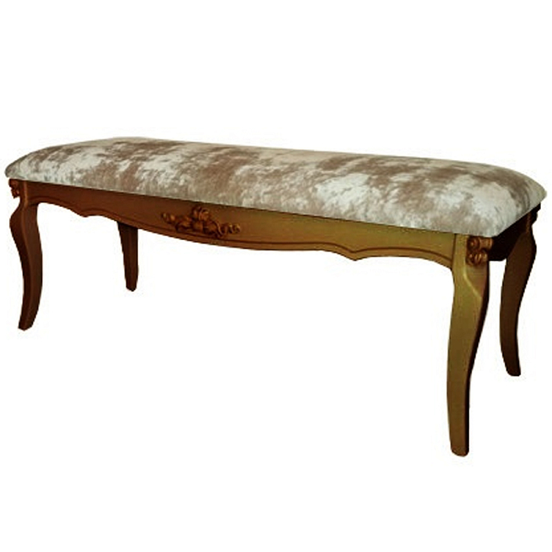 Банкетка из массива дерева Andre French Seating Banquette Орех Бежевый в Красноярске | Loft Concept 