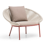 Дизайнерское уличное кресло с веревочной спинкой PETALO Armchair варинант исполнения - 2 | Loft Concept в Красноярске