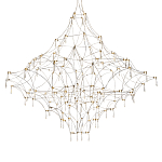 Люстра с тонким металлическим каркасом цвета хром Quasar варинант исполнения - 2 | Loft Concept в Красноярске