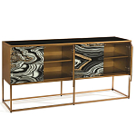 Дизайнерский комод с 4-мя дверцами в черно-золотых тонах Calista варинант исполнения - 2 | Loft Concept в Красноярске