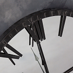 Часы настенные зеркальные с чёрным металлическим циферблатом Mirror Tower Clock варинант исполнения - 2 | Loft Concept в Красноярске