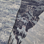 Мебельная ткань Вышивка серый цвет 130 см T2-39 варинант исполнения - 3 | Loft Concept в Красноярске