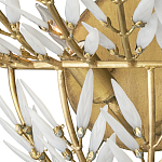 Бра золотого цвета с белыми стеклянными лепестками Hanging Flowers варинант исполнения - 1 | Loft Concept в Красноярске