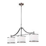 Люстра линейная с 3-мя белыми цилиндрическими плафонами Feiss варинант исполнения - 2 | Loft Concept в Красноярске