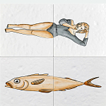 Плитка с узором Рыба Русалка варинант исполнения - 1 | Loft Concept в Красноярске