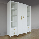 Большой шкаф с витриной Elsa Dreams White варинант исполнения - 1 | Loft Concept в Красноярске